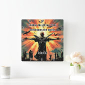 勝利の勝利：信仰による世界 スクエア壁時計 (ホーム)