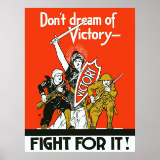 勝利の夢を見ないで、戦って、ヴィンテージ戦争 ポスター