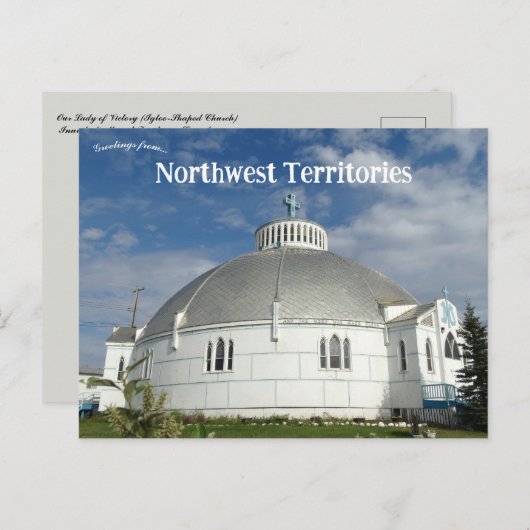 勝利の女神イヌビク北西部の領土 ポストカード (正面/裏面)