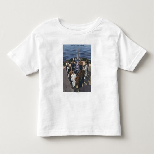 勝利の形成の砲員-米国海軍 トドラーTシャツ (正面)