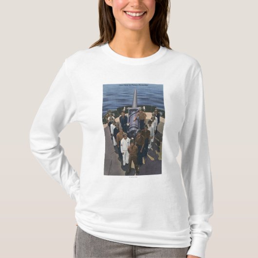 勝利の形成の砲員-米国海軍 Tシャツ (正面)