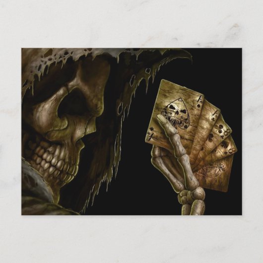 勝利の手遊付き死神カード ポストカード (正面)