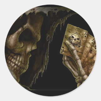 勝利の手遊付き死神カード ラウンドシール