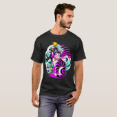 勝利の招き猫 - 日本の幸運の猫 Tシャツ (正面フル)