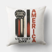 勝利の日パトリオ動揺してティックUSAアート クッション (裏面)