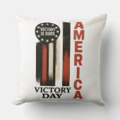勝利の日パトリオ動揺してティックUSAアート クッション (正面)