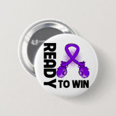 勝利の準備ができている膵臓がん 缶バッジ (正面&裏面)