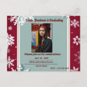 勝利の発表の卒業式 案内ポストカード (正面)