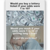 勝利の確率とlogn Covidビニール;ステッカー シール (正面)