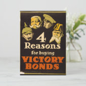 勝利の絆買の4つの理由 – WWIプロパガンダ 招待状 (スタンド正面)