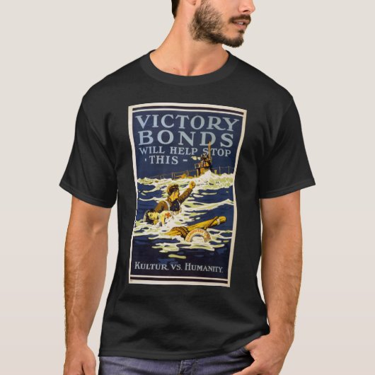 勝利の結束はこの世界大戦をストップ救済します1 1918年 Tシャツ (正面)