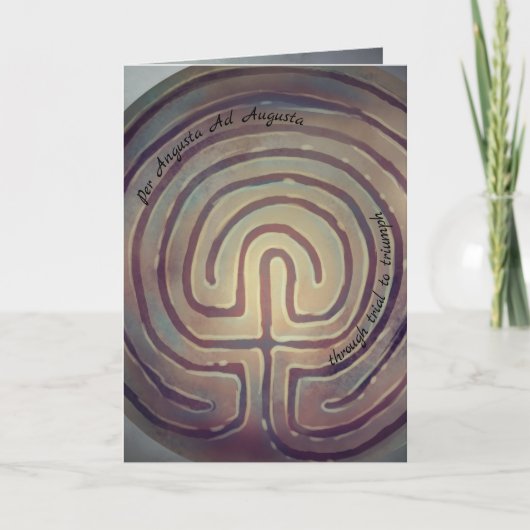 勝利の試みを通しての迷路シンボル カード (正面)