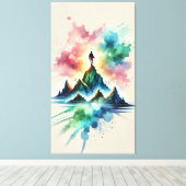 勝利の魂 – 神秘的な崖の旅 キャンバスプリント (インサイチュ (ウッドフロア))