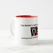 勝利のeveyの朝を祝って下さい! ツートーンマグカップ (正面左)