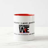 勝利のeveyの朝を祝って下さい! ツートーンマグカップ (中央)