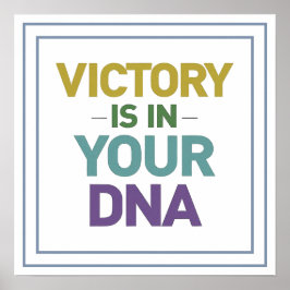 勝利はあなたのDNAに刻まれている キリスト教の名言 ポスター
