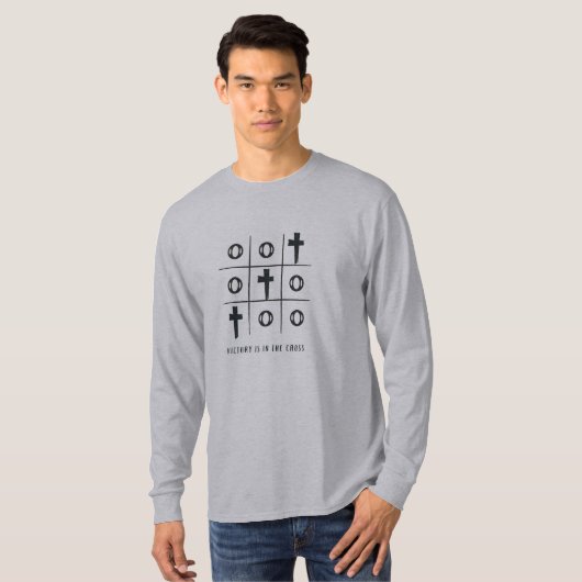 勝利はクロスTic Tac Toe Christianにある Tシャツ (正面フル)