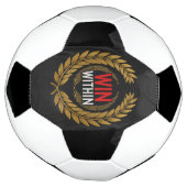 「勝利は内だ。」 サッカーボール (回転)