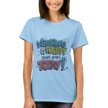 勝利は習慣である – やる気を起こさせる子供のTシャツ