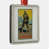 勝利はWWIのプロパガンダWW1の上の彼を結びます メタルオーナメント (右)