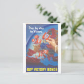 勝利へのステップバイステップ…ビクトリー買ズの債券第2次世界大戦 ポストカード (スタンド正面)