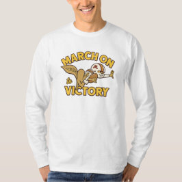 勝利への進撃レトロフットボールTシャツ Tシャツ