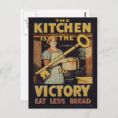 勝利への鍵;食べパンを減らす ポストカード (正面/裏面)