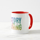 勝利または何も マグカップ (正面右)