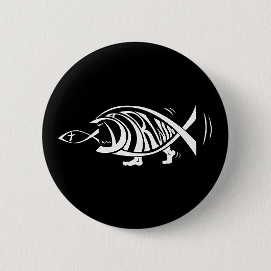 勝利をダーウィンに置きます(sethness@deviantart著) 缶バッジ (正面)