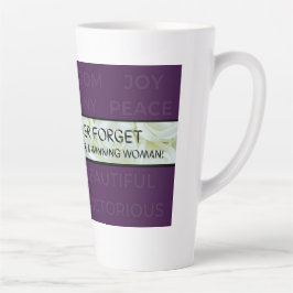 勝利を収めた女性のジャムマグカップ カフェラテマグ