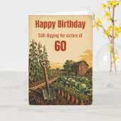 勝利を掘り起こせ 60歳の誕生日 分譲農園カード カード (黄色い花)