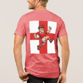 勝利を満喫するラグビーの英雄 トライブレンドTシャツ (裏面)