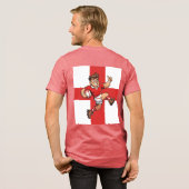 勝利を満喫するラグビーの英雄 トライブレンドTシャツ (フル背面)
