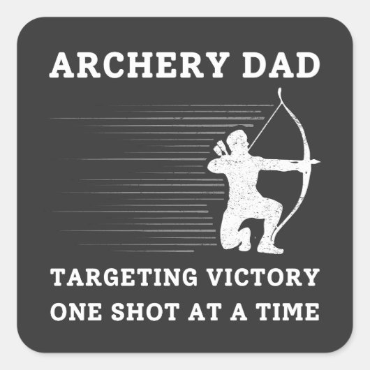 勝利を狙う | アーチェリーパパ スクエアシール (正面)