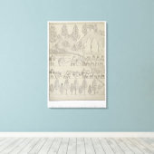 勝利を移動するための器具とロープを備えた作業員 キャンバスプリント (インサイチュ (ウッドフロア))