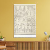 勝利を移動するための器具とロープを備えた作業員 キャンバスプリント (インサイチュ (リビング))