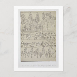 勝利を移動するための器具とロープを備えた作業員 ポストカード