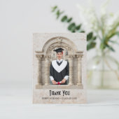 勝利アーチ卒業式ありがとうはがき ポストカード (スタンド正面)