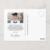 勝利アーチ卒業式ありがとうはがき ポストカード (裏面)