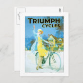 勝利サイクル素晴らしヴィンテージ自転車ポスター ポストカード (正面/裏面)