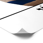 勝利シンボルハンドイスラエルへブルユダヤ文字国旗 ポスター (角)