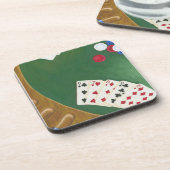 勝利トランプのポーカーハンド6～10 コースター (左側)