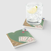 勝利トランプのポーカーハンド6~10 ストーンコースター (横)