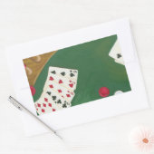 勝利トランプのポーカーハンド6~10 長方形シール (封筒)