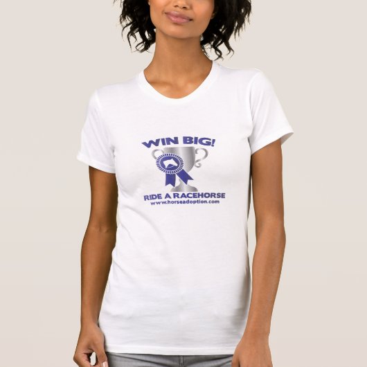 勝利大きい乗車競馬馬 Tシャツ (正面)