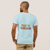 勝利遊へ – ゲーやる気を起こさせるムTシャツ Tシャツ (裏面フル)