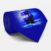 勝利青いH M S ネクタイ (ロール)