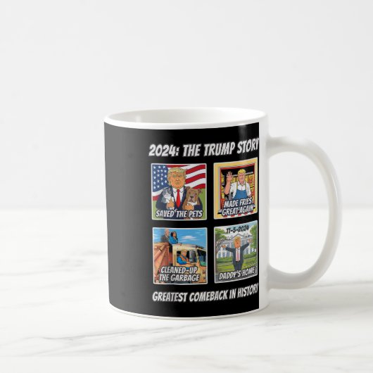 勝利 トランプ 2025 最大のカムバックのお守り 勝者 コーヒーマグカップ (右)