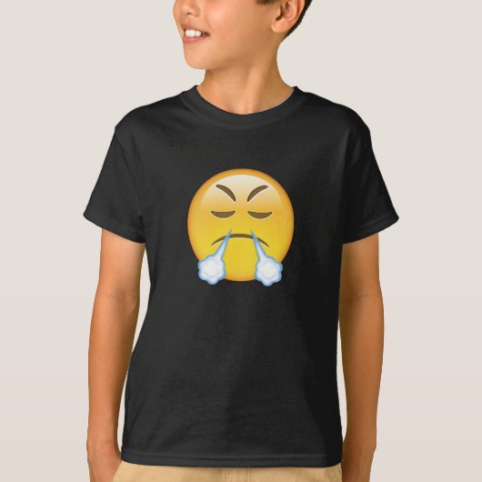 勝利Emojiの一見を用いる顔 Tシャツ (正面)