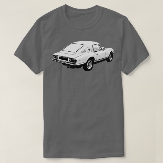 勝利GT6 Mk3 1970sクラシックリアドクォーターmonochr Tシャツ (デザイン正面)
